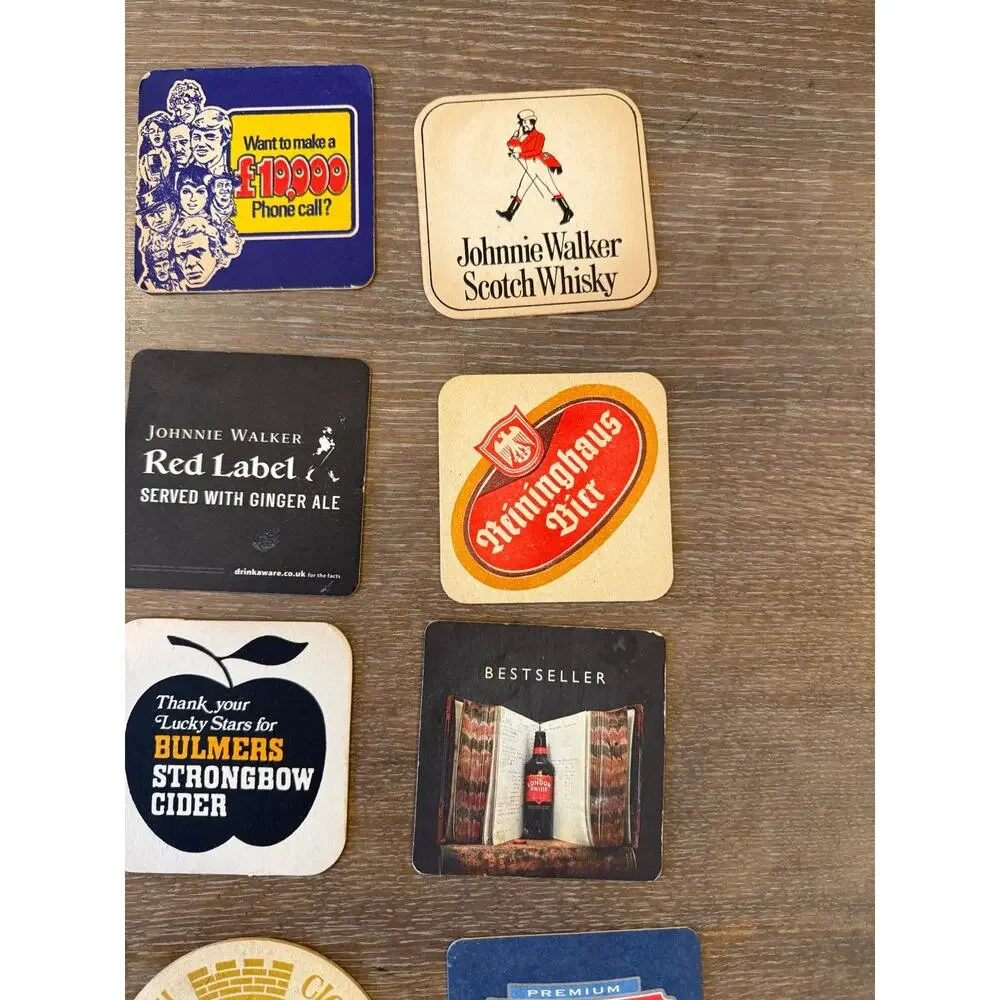 Lot of 21 European Coasters Vintage - Bar Collectible